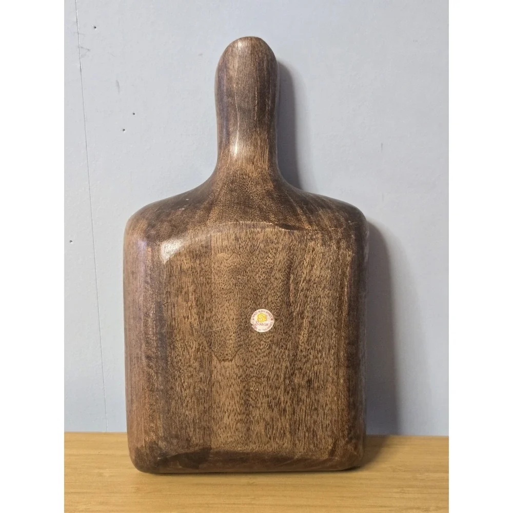 Vintage Sosan Monkey Pod Wood Scoop Tray. Handcrafted Piece. Made In Philippines